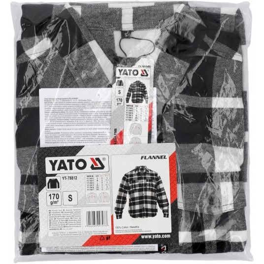 KOSZULA FLANELOWA BIAŁA R. S -zdjęcie numer 3