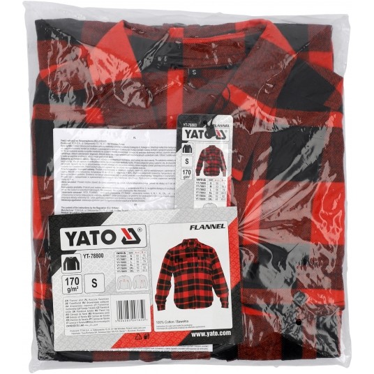 KOSZULA FLANELOWA CZERWONA R. S -zdjęcie numer 3