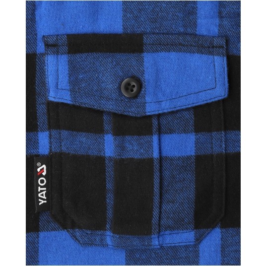 KOSZULA FLANELOWA NIEBIESKA R. S -zdjęcie numer 2