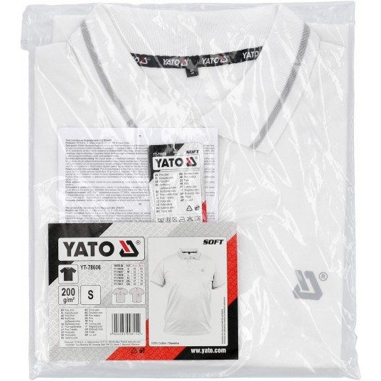 KOSZULKA POLO SOFT BIAŁA R. S -zdjęcie numer 5