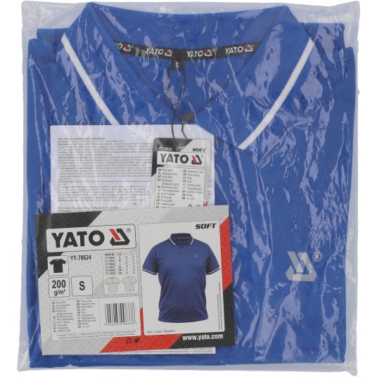 KOSZULKA POLO SOFT NIEBIESKA R. S -zdjęcie numer 5