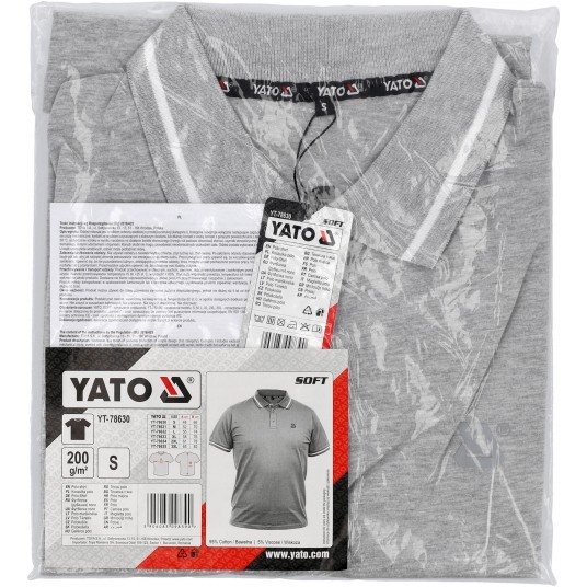 KOSZULKA POLO SOFT SZARY MELANŻ R. S -zdjęcie numer 5