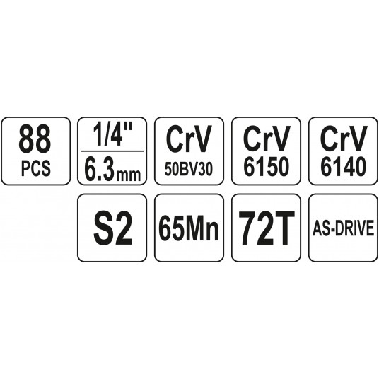 KPL.NARZĘDZ.1/4" 88 CZ. Z POZIOMNICĄ YATO -zdjęcie numer 5