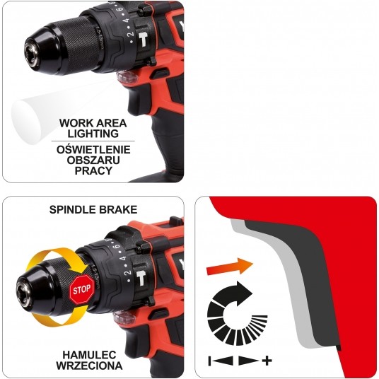 KPL.WIERTEŁ Z WKRĘTARKĄ 18V 2 AKU 126CZ. -zdjęcie numer 12