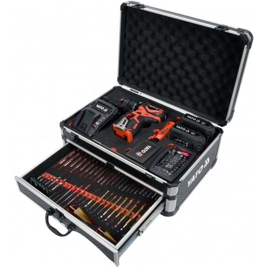 KPL.WIERTEŁ Z WKRĘTARKĄ 18V 2 AKU 126CZ. -zdjęcie numer 10