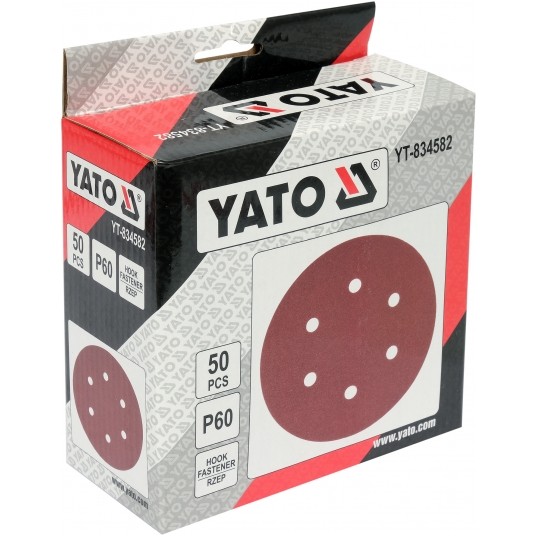 KRĄŻEK ŚCIE NA RZEP 6 OT P60 150MM 50SZT -zdjęcie numer 3