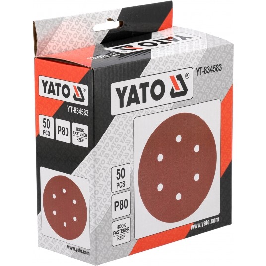 KRĄŻEK ŚCIE NA RZEP 6 OT P80 150MM 50SZT -zdjęcie numer 3