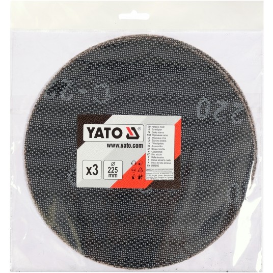 KRĄŻEK Z SIATKI ŚCIERNEJ 225 3SZT P220 -zdjęcie numer 2