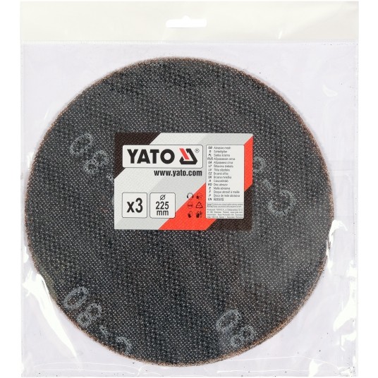 KRĄŻEK Z SIATKI ŚCIERNEJ 225 3SZT P80 -zdjęcie numer 2