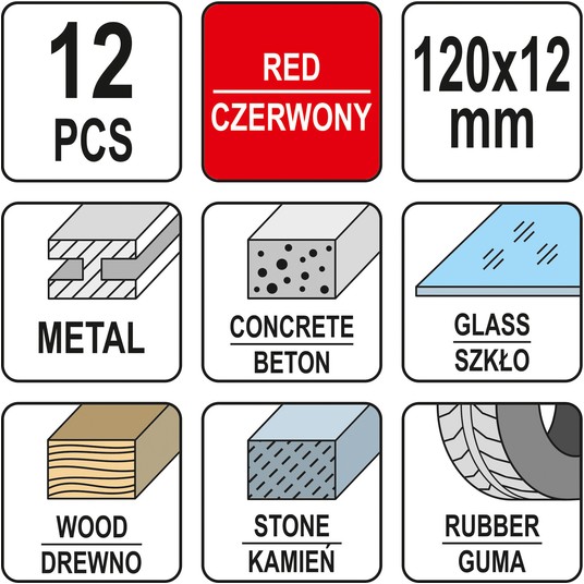 KREDA TECHNICZNA 12 SZT CZERWONA -zdjęcie numer 4