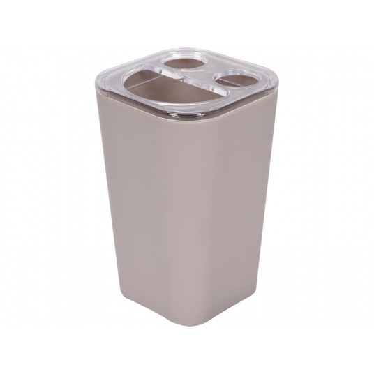KUBEK NA SZCZOTECZKI CUBOID BEIGE -zdjęcie numer 1