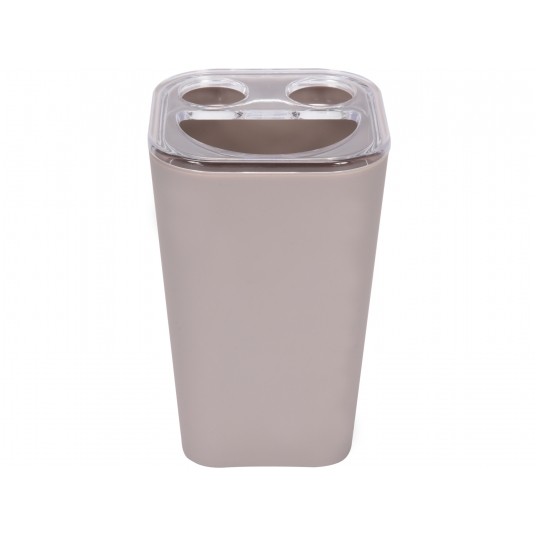 KUBEK NA SZCZOTECZKI CUBOID BEIGE -zdjęcie numer 2