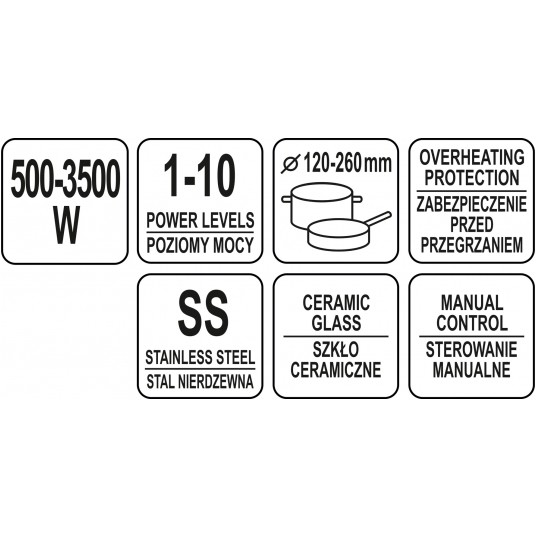 KUCHENKA INDUKCYJNA 3500W MANUALNA -zdjęcie numer 6