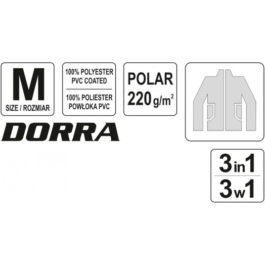 KURTKA DORRA 3W1 ROZMIAR M YATO -zdjęcie numer 1