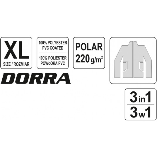 KURTKA DORRA 3W1 ROZMIAR XL YATO -zdjęcie numer 1