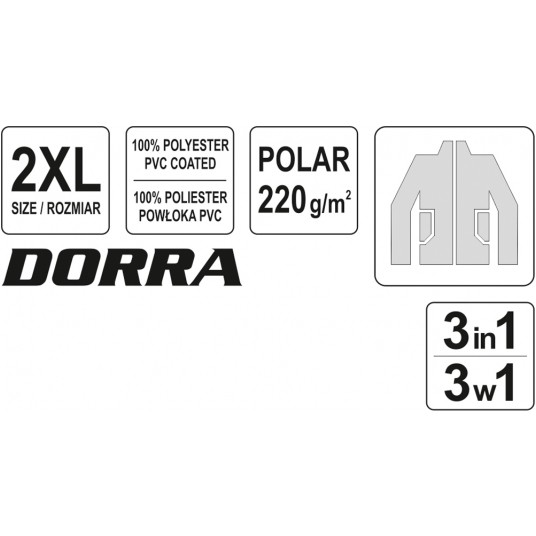 KURTKA DORRA 3W1 ROZMIAR XXL YATO -zdjęcie numer 1