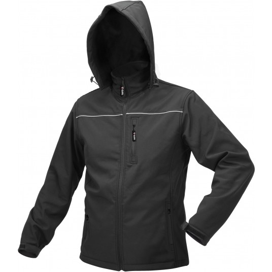 KURTKA SOFTSHELL Z KAP. OBSIDIAN R. L -zdjęcie numer 1