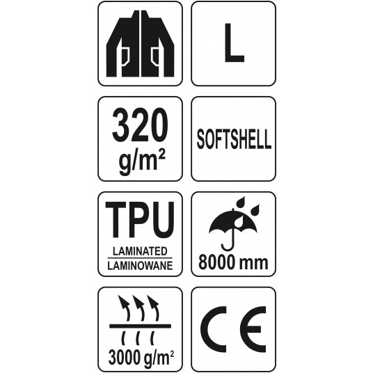 KURTKA SOFTSHELL Z KAP. OBSIDIAN R. L -zdjęcie numer 4