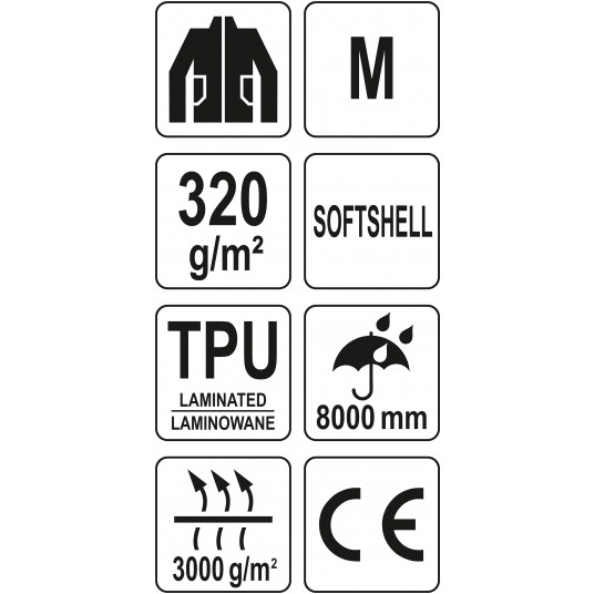 KURTKA SOFTSHELL Z KAP. OBSIDIAN R. M -zdjęcie numer 1