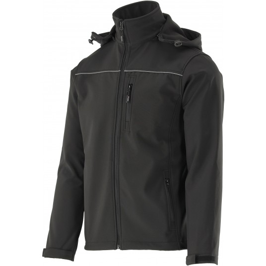 KURTKA SOFTSHELL Z KAP. OBSIDIAN R. S -zdjęcie numer 1