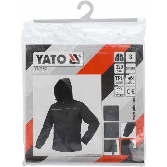 KURTKA SOFTSHELL Z KAP. OBSIDIAN R. S -zdjęcie numer 2