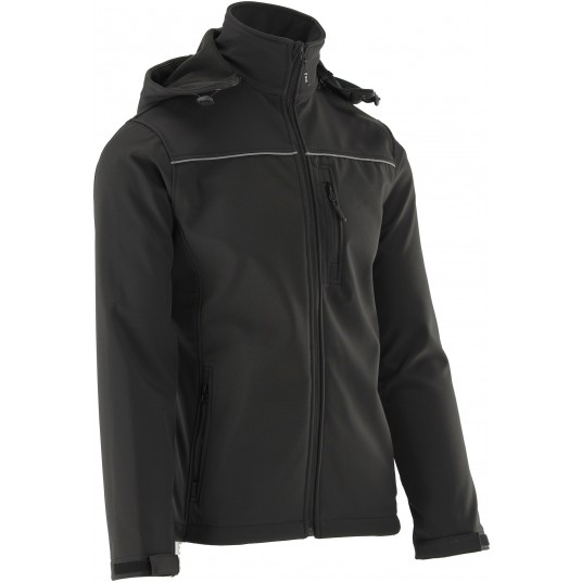 KURTKA SOFTSHELL Z KAP. OBSIDIAN R. S -zdjęcie numer 6