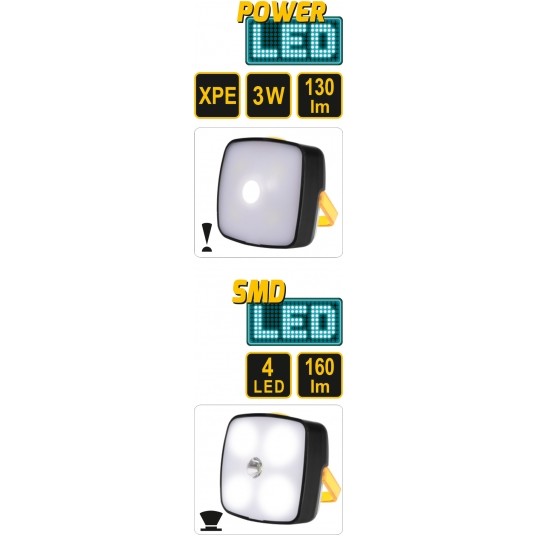 LAMPA CZOŁOWA 3W LED I 4 SMD LED, AKU. -zdjęcie numer 9