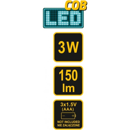 LAMPA CZOŁOWA COB LED 3W -zdjęcie numer 4