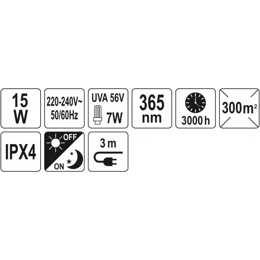 LAMPA OWAD. Z WENT. UV-A 15W,IPX4,STOJAK -zdjęcie numer 5