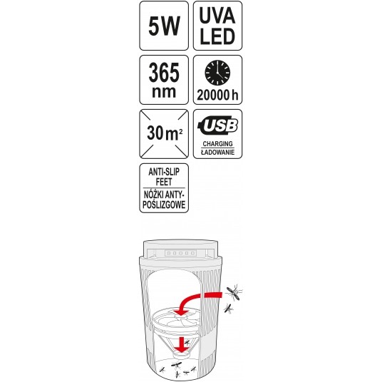 LAMPA OWADOBÓJCZA Z WENTYLATOREM,UV-A 5W -zdjęcie numer 8