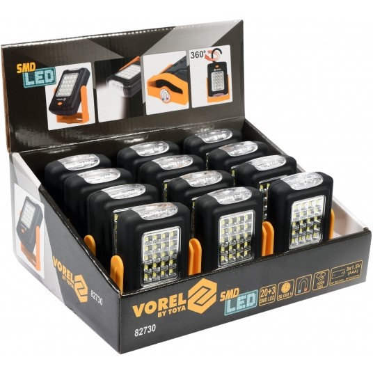 LAMPA RĘCZNA OBROTOWA 20+3 LED 3xAAA -zdjęcie numer 7