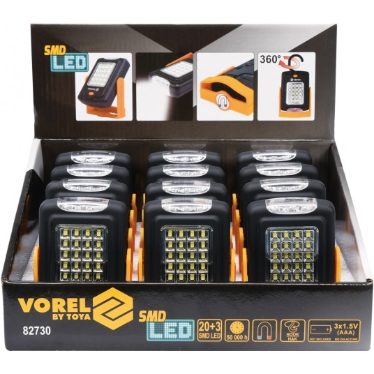 LAMPA RĘCZNA OBROTOWA 20+3 LED 3xAAA -zdjęcie numer 8