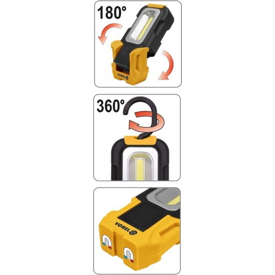LAMPA RĘCZNA OBROTOWA COB LED -zdjęcie numer 9
