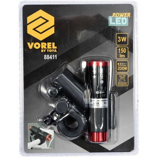 LAMPA ROWEROWA PRZEDNIA Z DIODĄ CREE 3W -zdjęcie numer 5