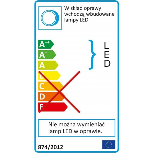 LAMPA ŚCIENNA ZEW. LED 15W IP54 CZ. OKRĄGŁA YAT -zdjęcie numer 2