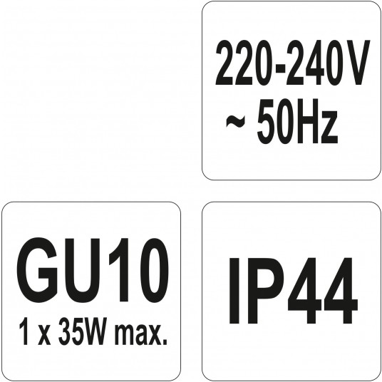 LAMPA ŚCIENNA ZEWN. CZARNA ALUM. 1XGU10 -zdjęcie numer 8