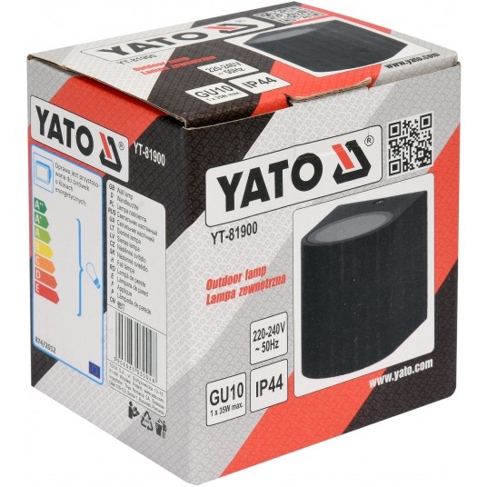 LAMPA ŚCIENNA ZEWN. CZARNA ALUM. 1XGU10 -zdjęcie numer 7