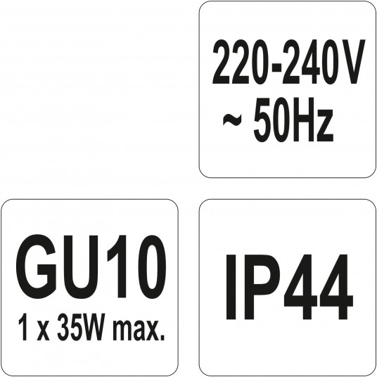 LAMPA ŚCIENNA ZEWN. CZARNA ALUM. 1XGU10 -zdjęcie numer 6