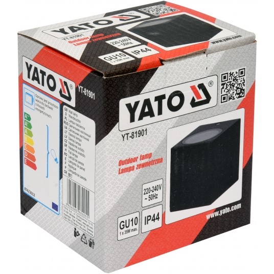 LAMPA ŚCIENNA ZEWN. CZARNA ALUM. 1XGU10 -zdjęcie numer 5