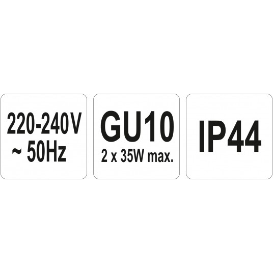 LAMPA ŚCIENNA ZEWN. CZARNA ALUM. 2XGU10 -zdjęcie numer 7