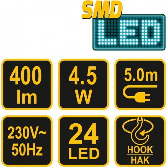 LAMPA WARSZT. PRZEWODOWA LED 4,5W -zdjęcie numer 6