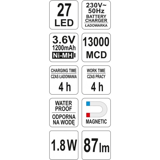 LAMPA WARSZTATOWA 27 LED -zdjęcie numer 9