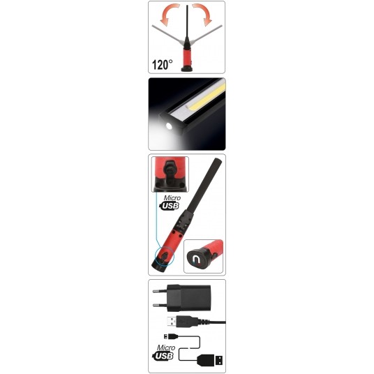 LAMPA WARSZTATOWA COB LED 5W + 3W -zdjęcie numer 6