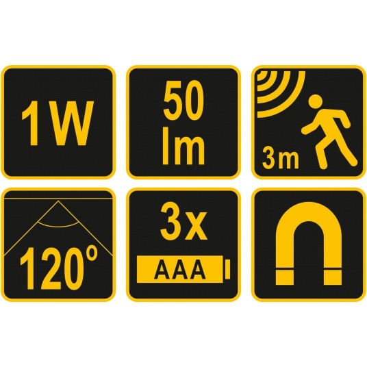 LAMPKA NOCNA 50LM CZ.RUCHU,ZMIERZ. 3AAA -zdjęcie numer 7
