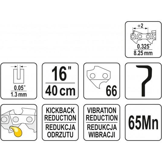 ŁAŃCUCH TNĄCY 0.325" 16" 66 0.05" -zdjęcie numer 4