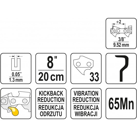 ŁAŃCUCH TNĄCY 3/8" 8" 33 0.05" -zdjęcie numer 4