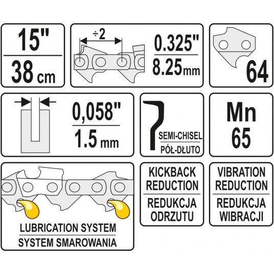 ŁAŃCUCH TNĄCY DO PILARKI 15" .325 -zdjęcie numer 2
