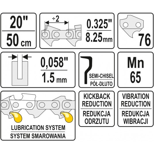 ŁAŃCUCH TNĄCY DO PILARKI 20" .325 -zdjęcie numer 2