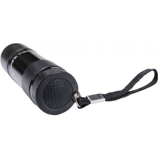 LATARKA ALUMINIOWA, 9 LED, CZARNA -zdjęcie numer 5