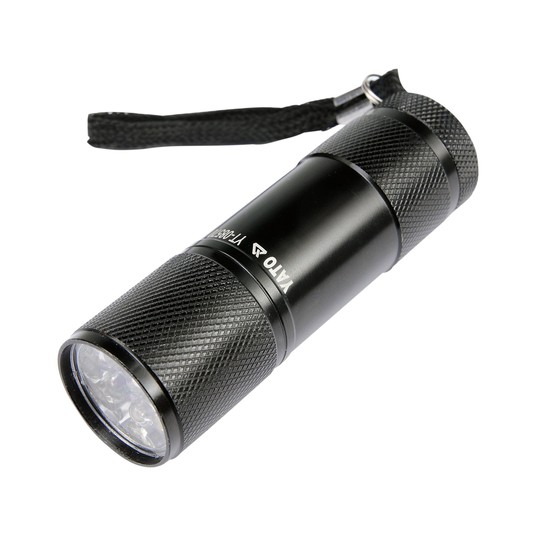LATARKA ALUMINIOWA, 9 LED, CZARNA -zdjęcie numer 2